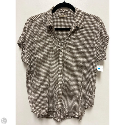 Top Short Sleeve By Jane And Delancey In Brown, Size: L
