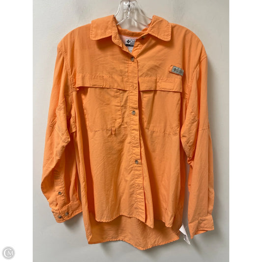Top Long Sleeve By Columbia In Orange, Size: S