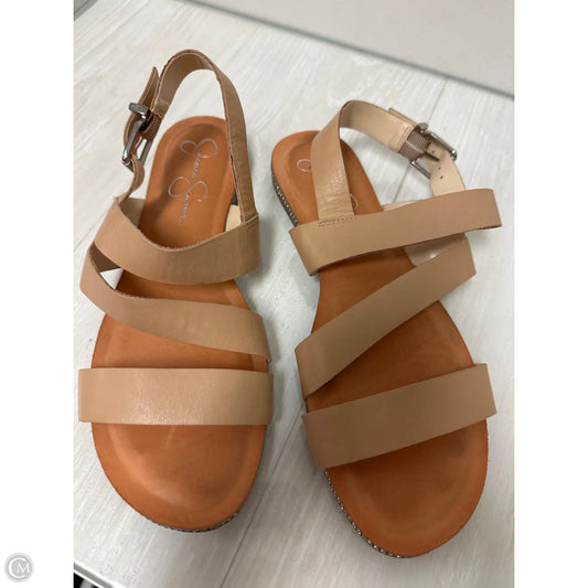 Sandals Flats By Jessica Simpson In Tan, Size: 7.5
