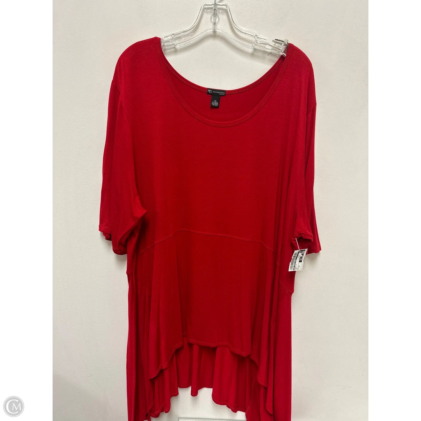 Tunic Long Sleeve By New Directions In Red, Size: 3x