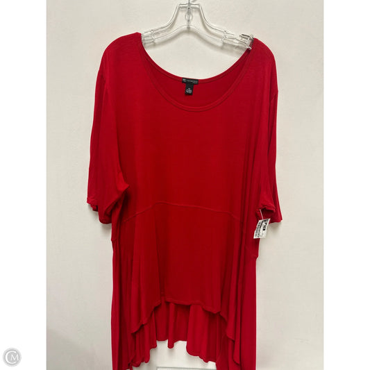 Tunic Long Sleeve By New Directions In Red, Size: 3x