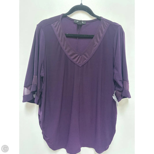 Top Short Sleeve By Clothes Mentor In Purple, Size: 2x