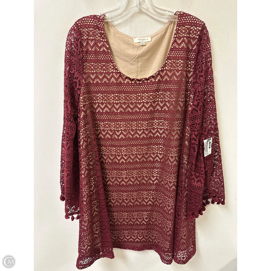 Tunic Long Sleeve By Umgee In Red, Size: Xl