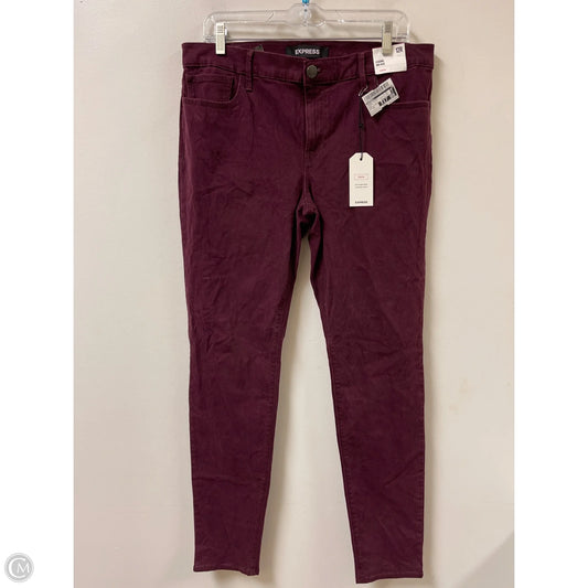Jeans Skinny By Express In Purple, Size: 12