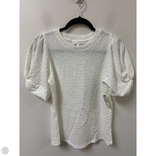 Top Short Sleeve By Ces Femme In White, Size: M