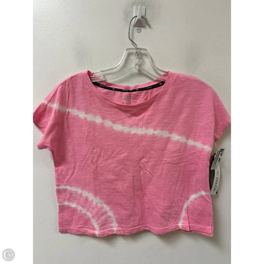 Athletic Top Short Sleeve By Zelos In Pink, Size: S