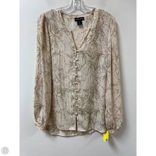 Top Long Sleeve By Cynthia Rowley In Cream, Size: L