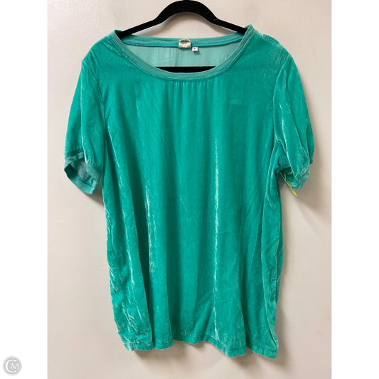 Top Short Sleeve By Ivy Jane In Green, Size: L