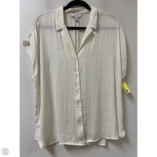 Top Sleeveless By Nine West In Cream, Size: Xl