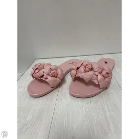 Sandals Flats By Shade & Shore In Pink, Size: 8