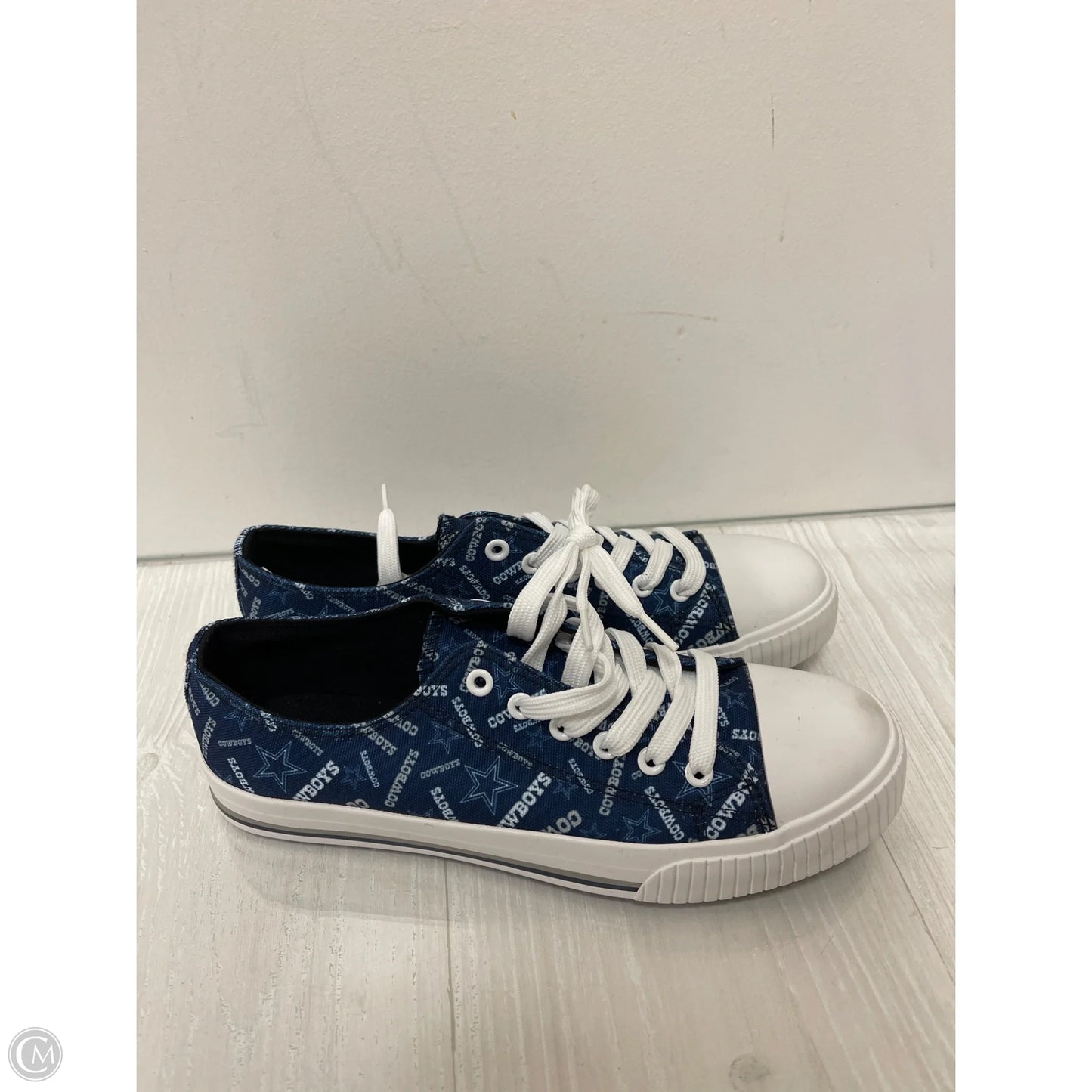 Shoes Sneakers By Nfl In Navy, Size: 10