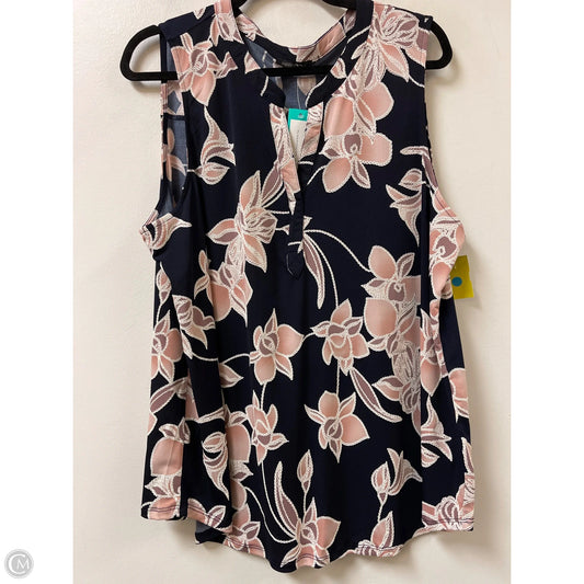 Top Sleeveless By Papermoon In Navy, Size: 2x