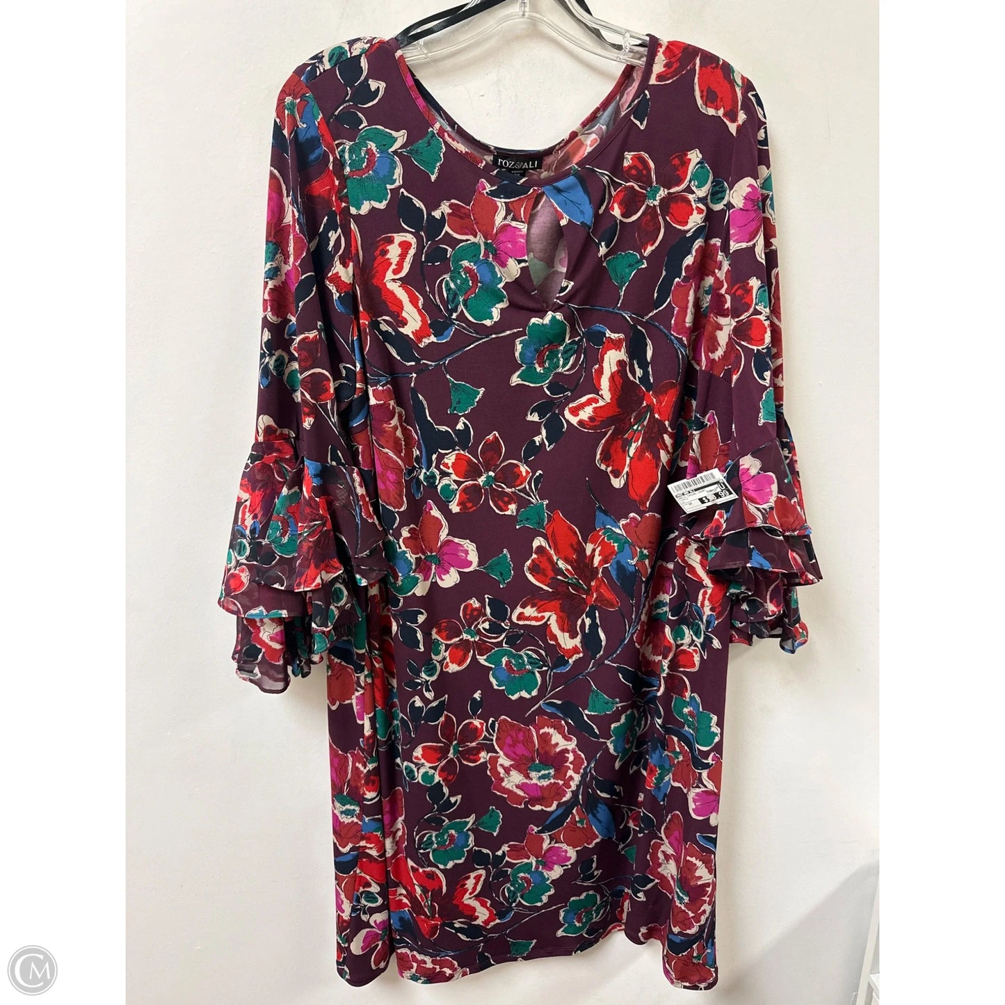 Dress Casual Short By Roz And Ali In Purple, Size: 2x