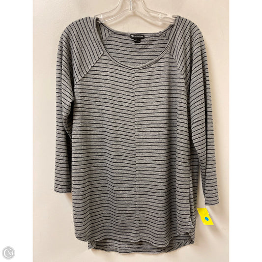 Top Long Sleeve By New Directions In Grey, Size: L