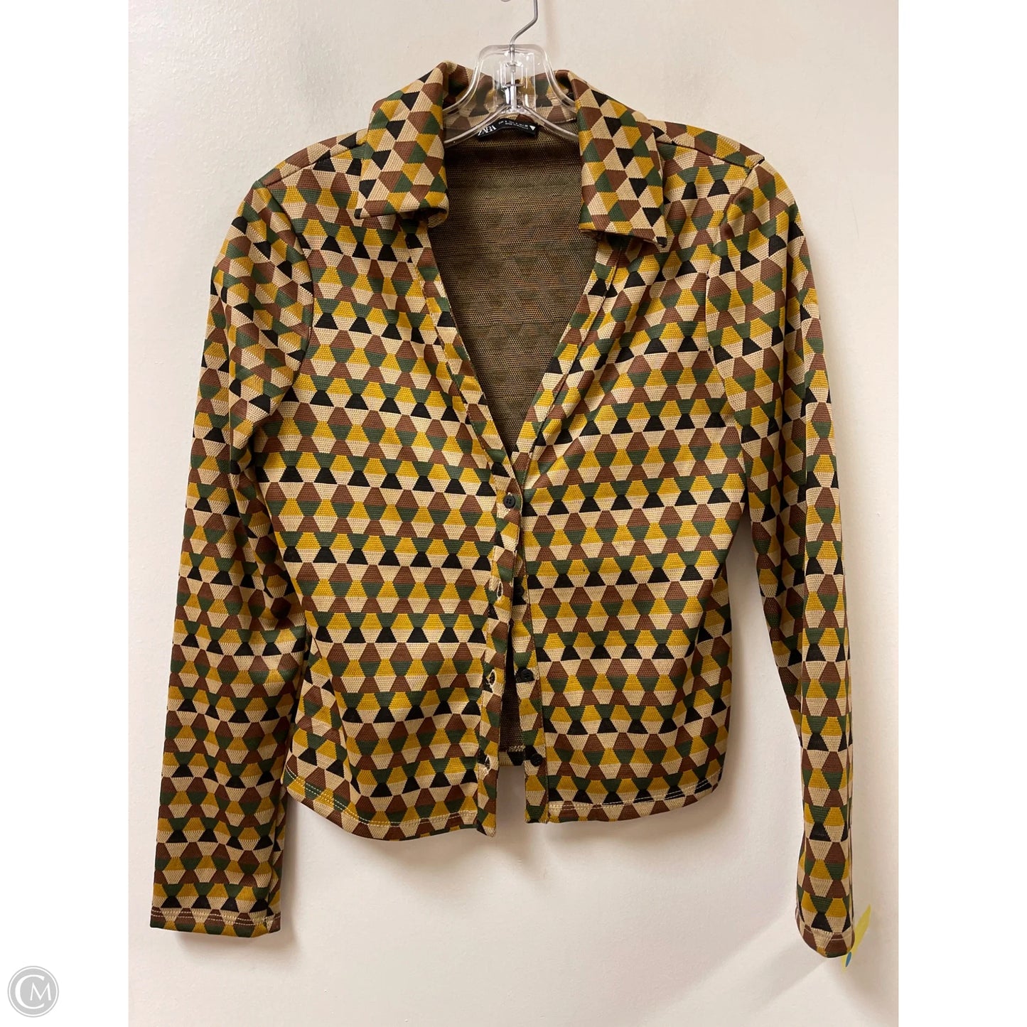 Top Long Sleeve By Zara In Multi-colored, Size: S