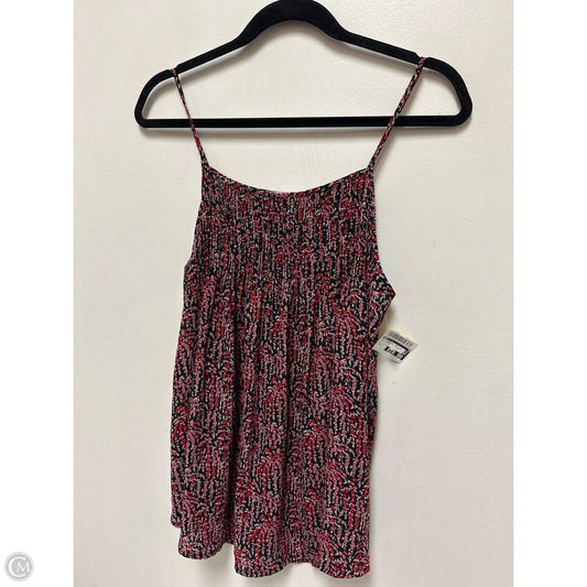 Top Sleeveless By Loft In Black & Pink, Size: S