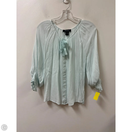 Top Long Sleeve By Karen Kane In Aqua, Size: Xs