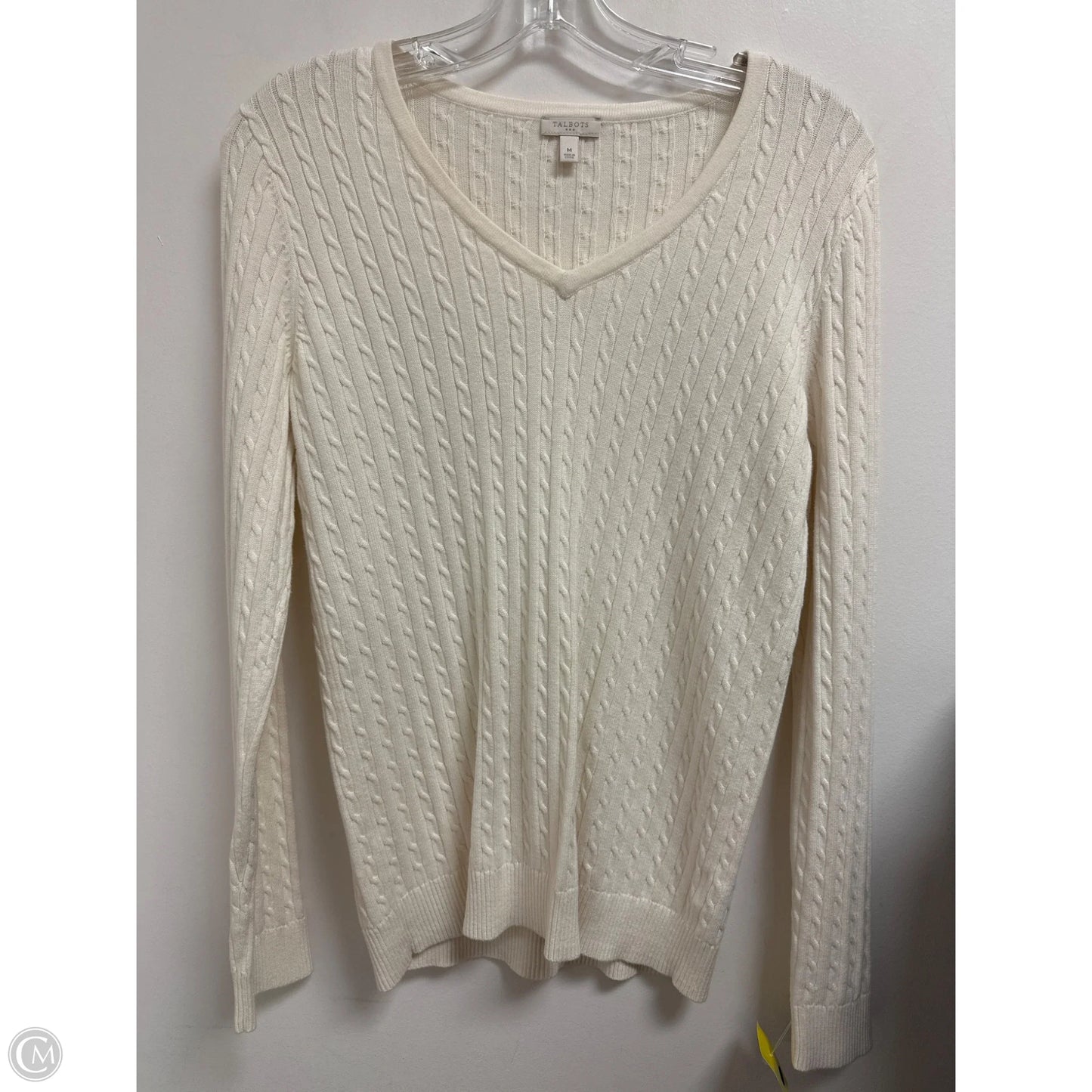 Top Long Sleeve By Talbots In Cream, Size: M