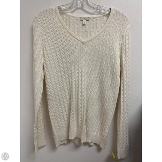 Top Long Sleeve By Talbots In Cream, Size: M