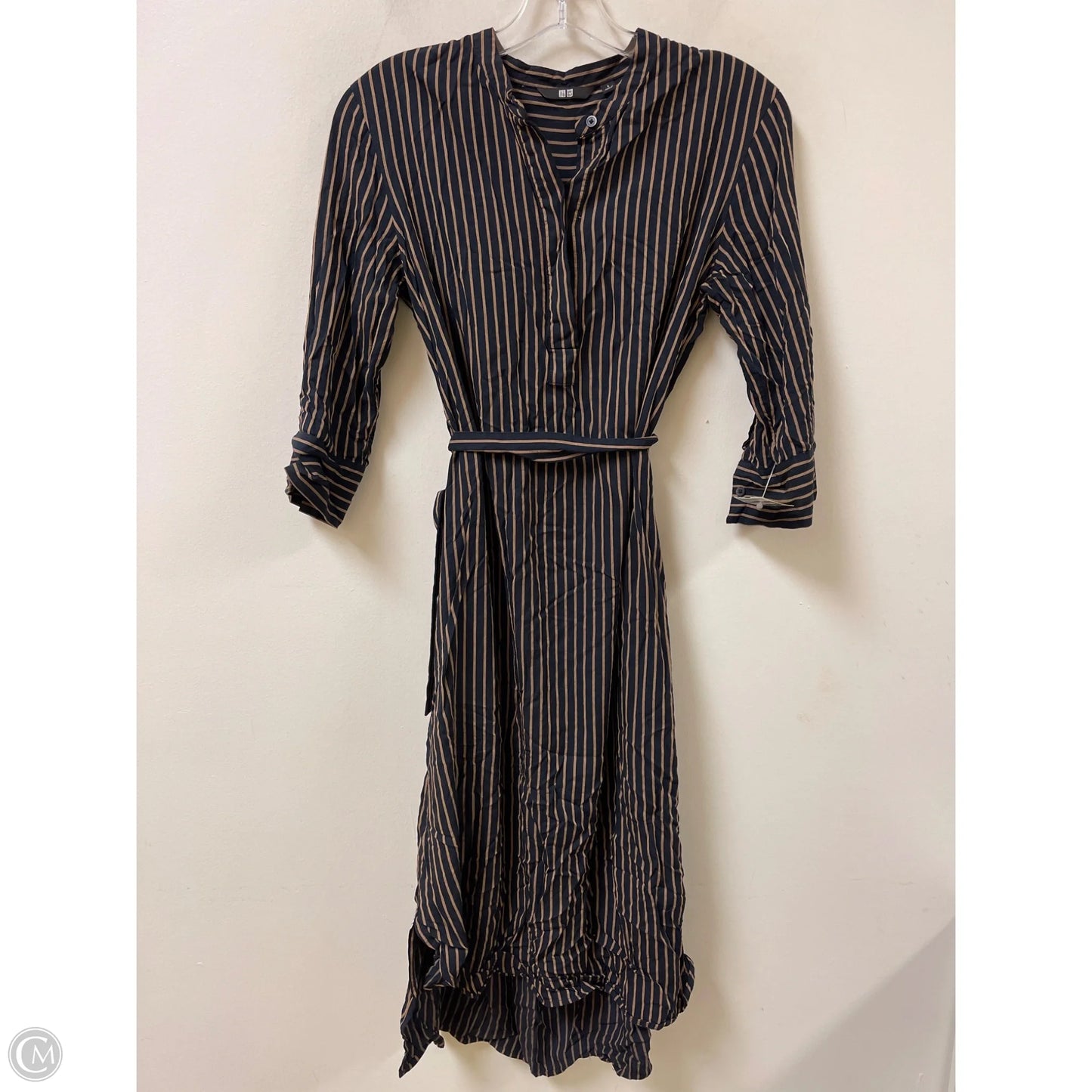Dress Casual Midi By Uniqlo In Navy, Size: S