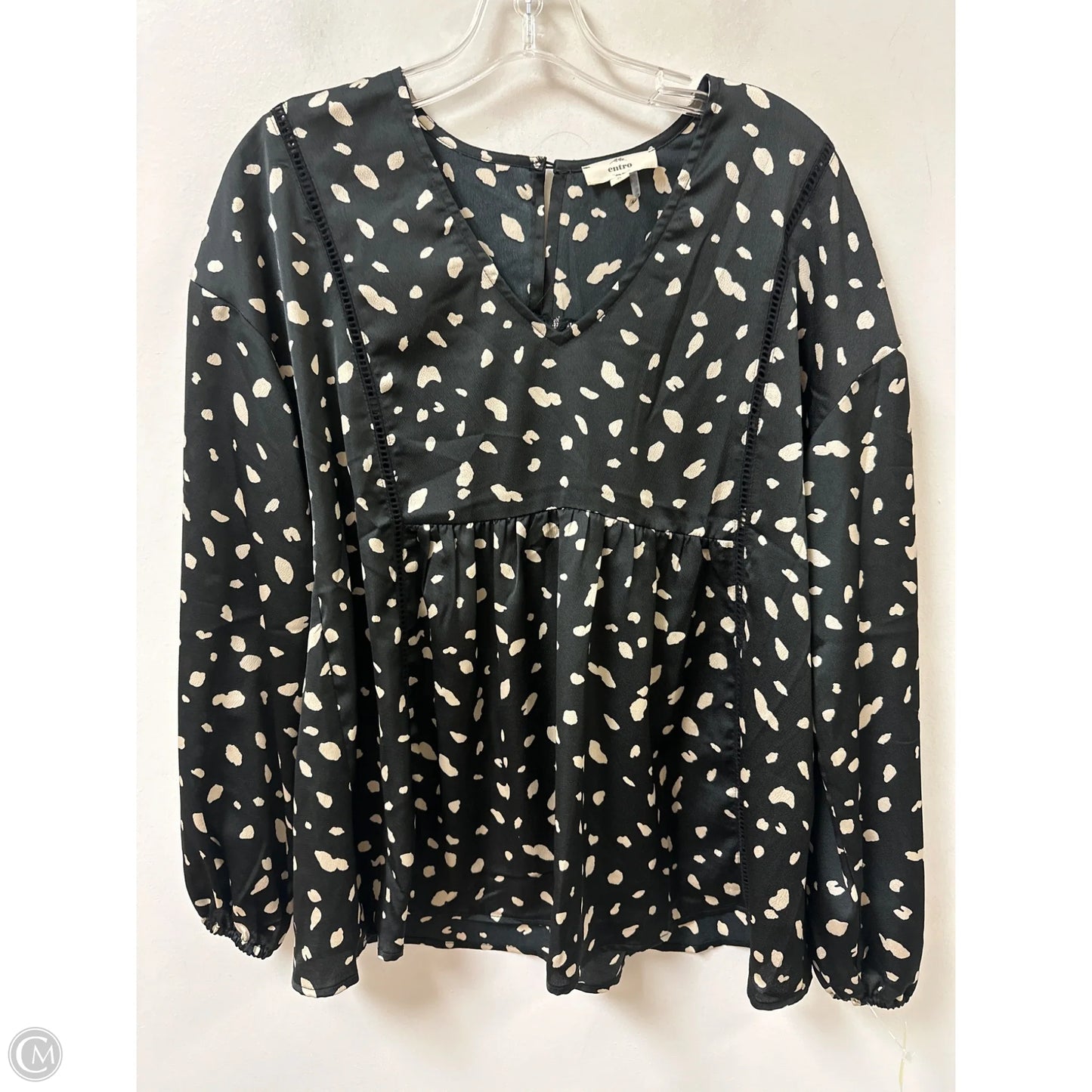 Top Long Sleeve By Entro In Black, Size: S