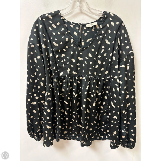 Top Long Sleeve By Entro In Black, Size: S