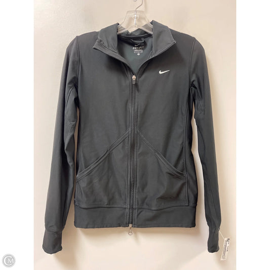 Athletic Jacket By Nike In Black, Size: S