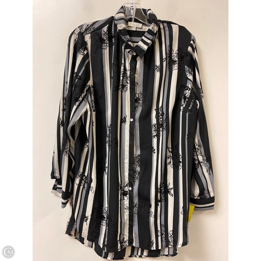 Tunic Long Sleeve By Chenault In Black, Size: 1x