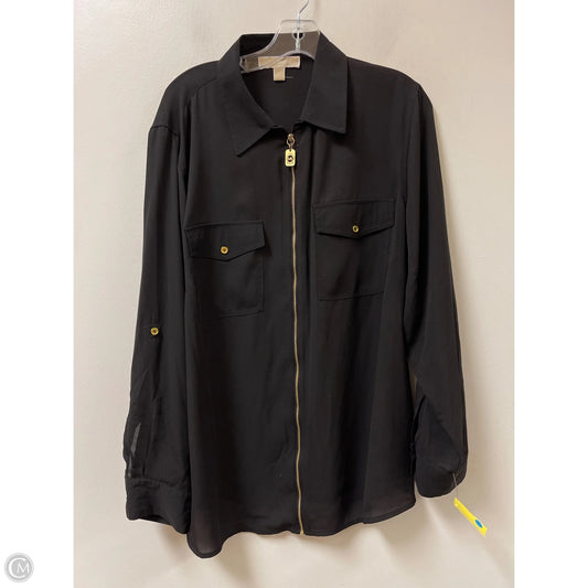 Top Long Sleeve By Michael By Michael Kors In Black, Size: 2x