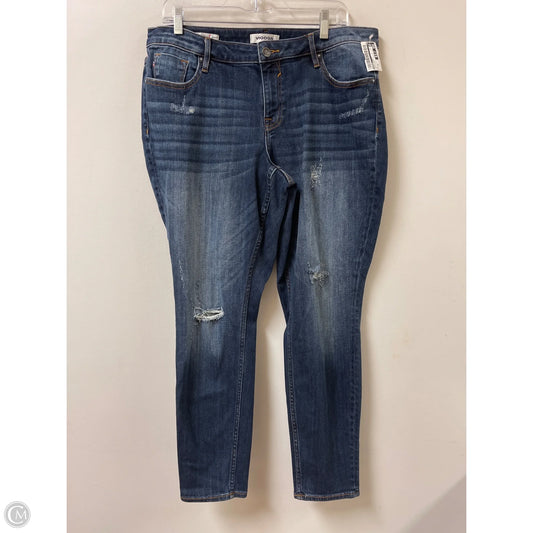 Jeans Skinny By Vigoss In Blue Denim, Size: 16