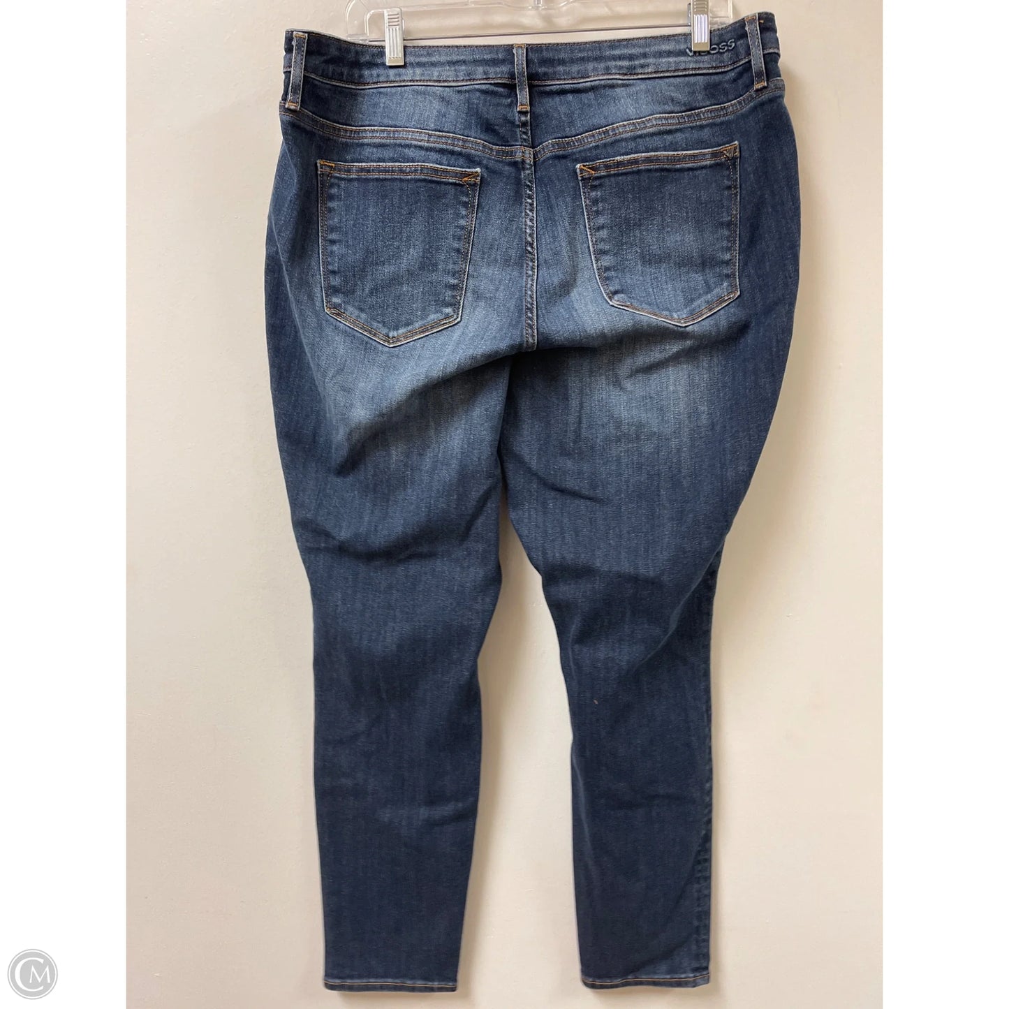 Jeans Skinny By Vigoss In Blue Denim, Size: 16