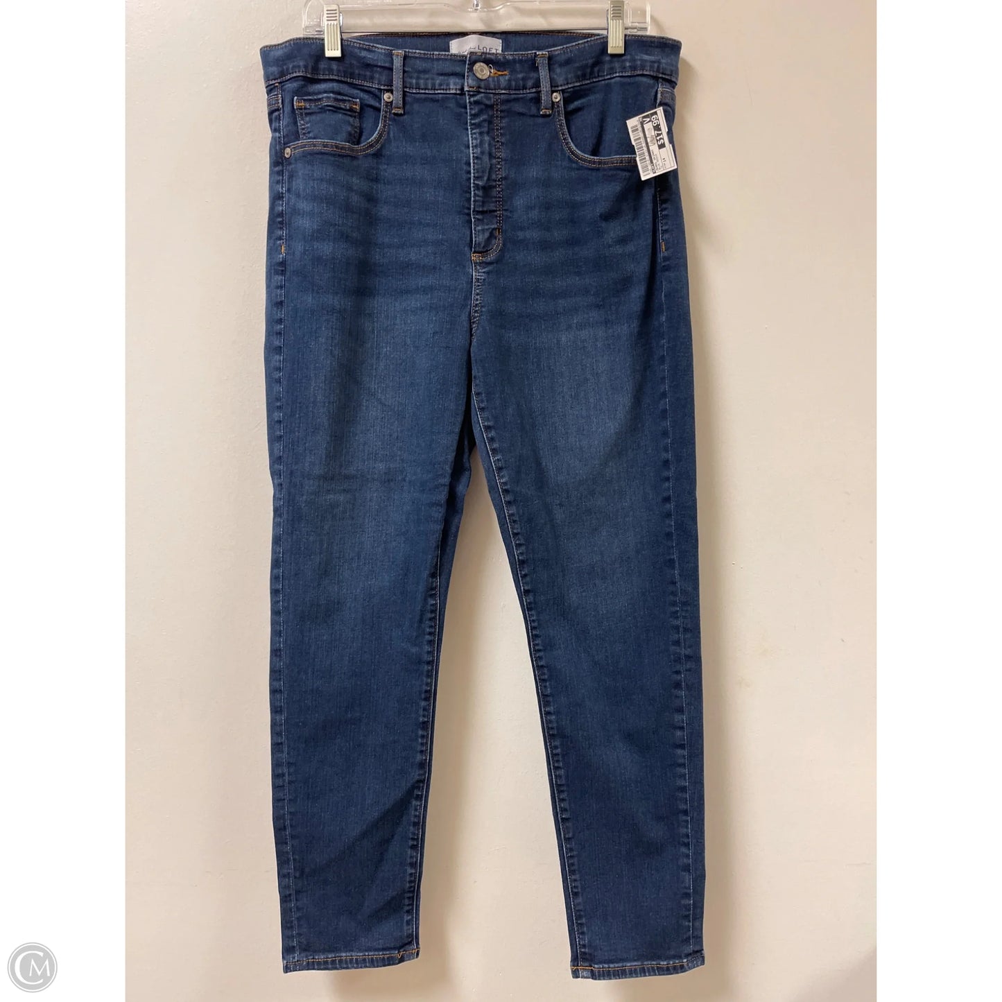 Jeans Skinny By Loft In Blue Denim, Size: 14