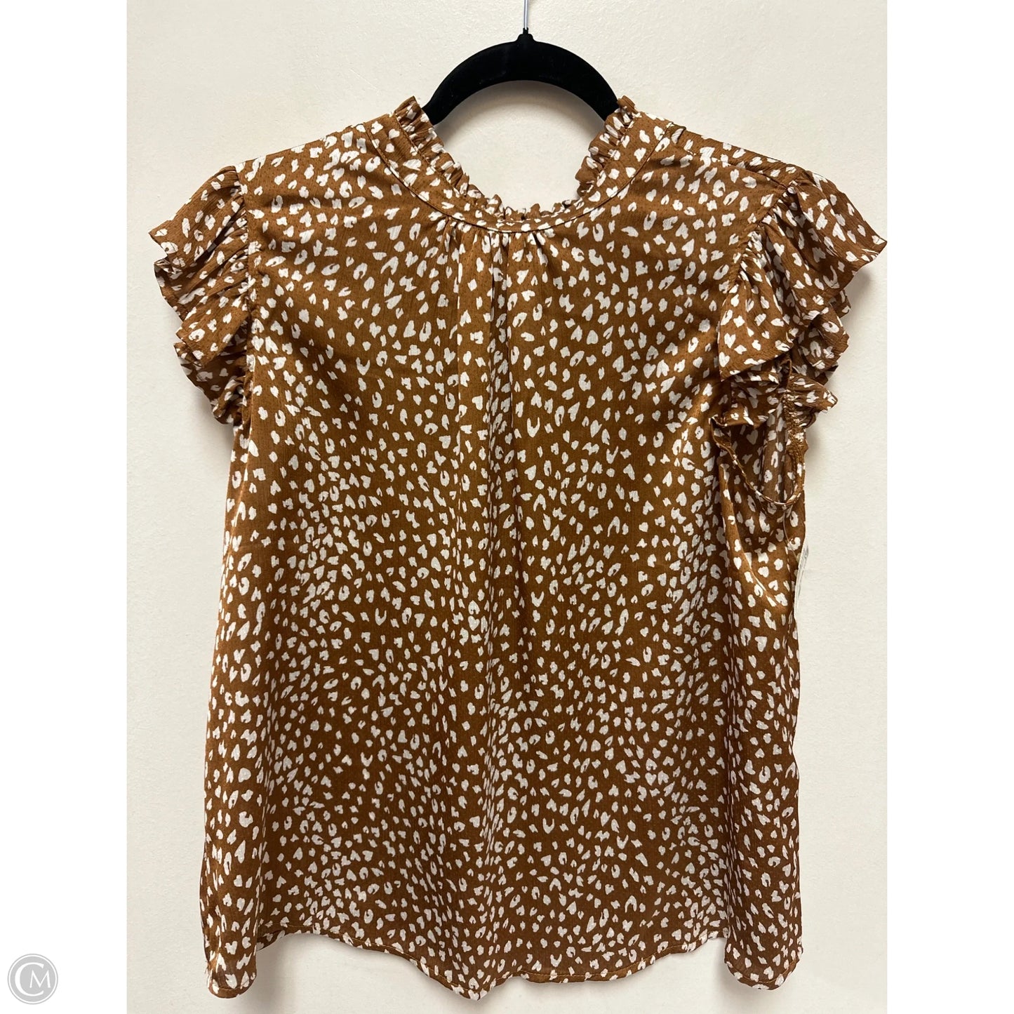 Top Sleeveless By Voy In Brown, Size: L