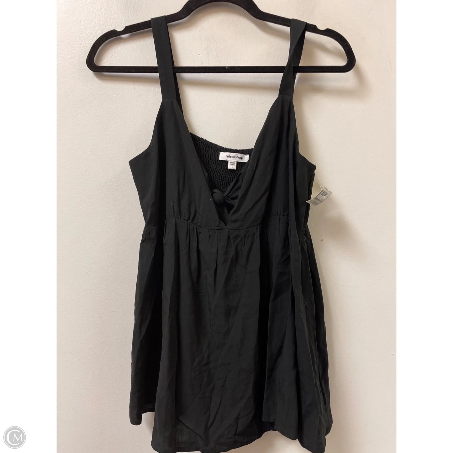 Top Sleeveless By Mittoshop In Black, Size: L