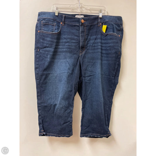 Jeans Cropped By Lane Bryant In Blue Denim, Size: 24