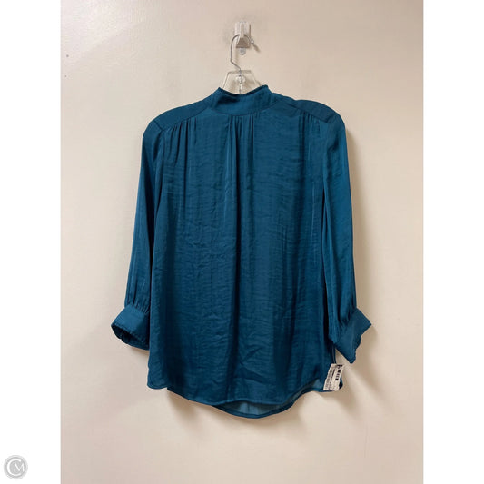 Top Long Sleeve By Banana Republic In Teal, Size: S
