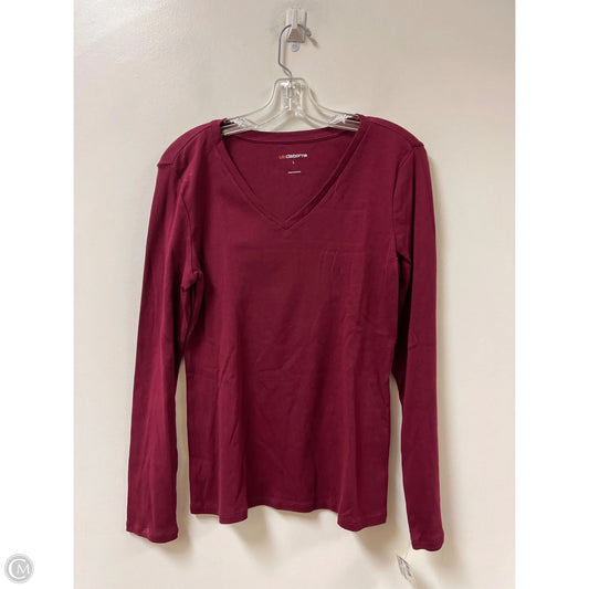 Top Long Sleeve By Liz Claiborne In Red, Size: L