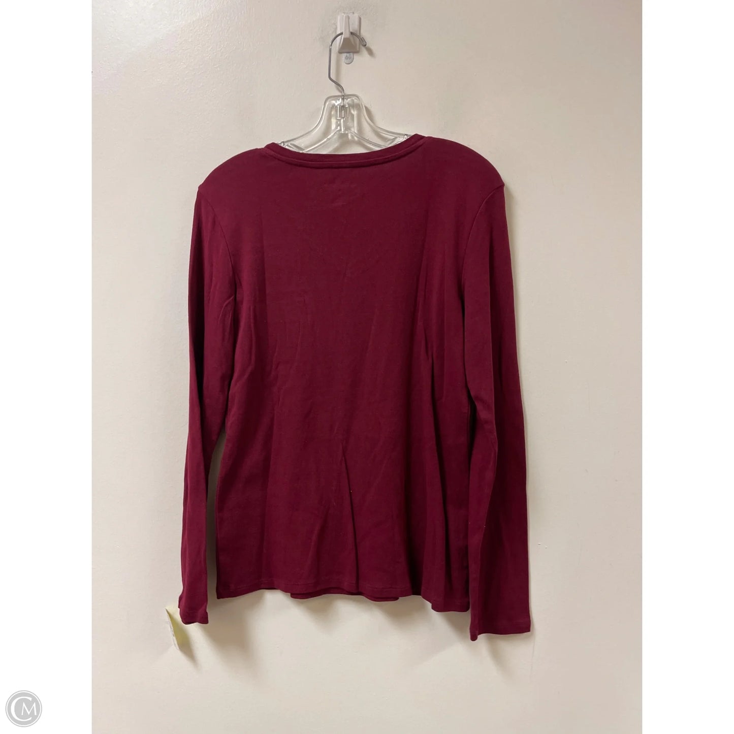 Top Long Sleeve By Liz Claiborne In Red, Size: L