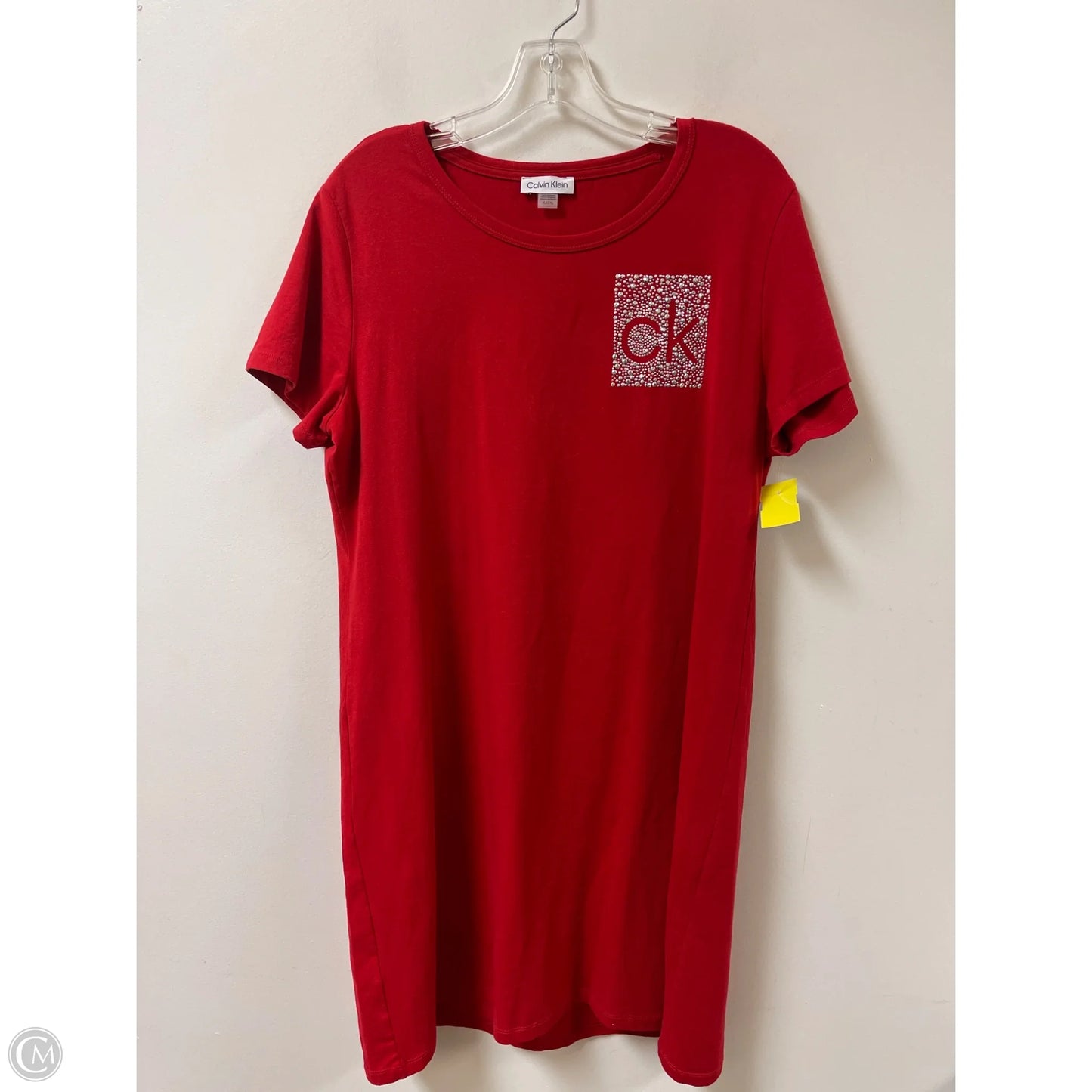 Dress Casual Short By Calvin Klein In Red, Size: Xl