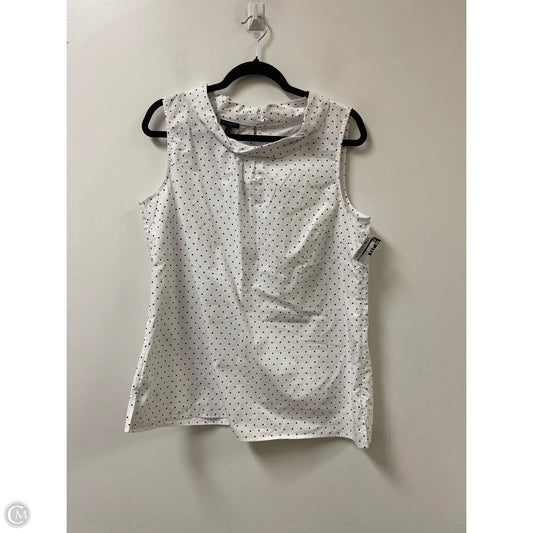 Top Sleeveless By Talbots In Polkadot Pattern, Size: L