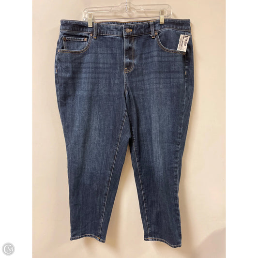 Jeans Cropped By Talbots In Blue Denim, Size: 18