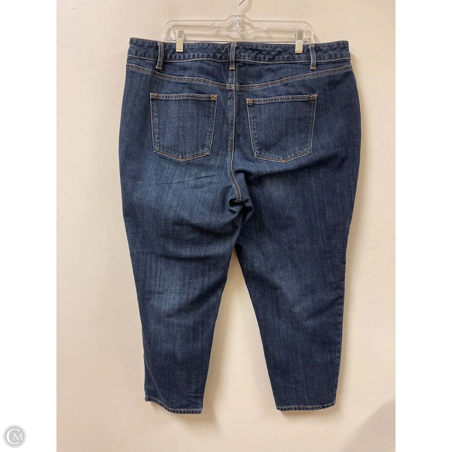 Jeans Cropped By Talbots In Blue Denim, Size: 18