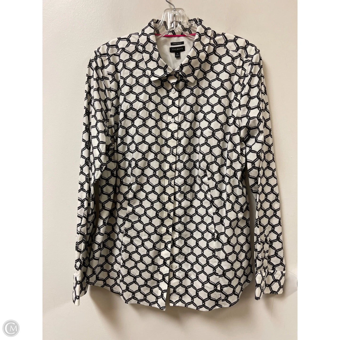 Blouse Long Sleeve By Talbots In White, Size: Xl
