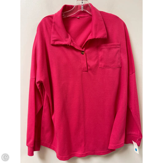 Top Long Sleeve By Clothes Mentor In Pink, Size: 2x