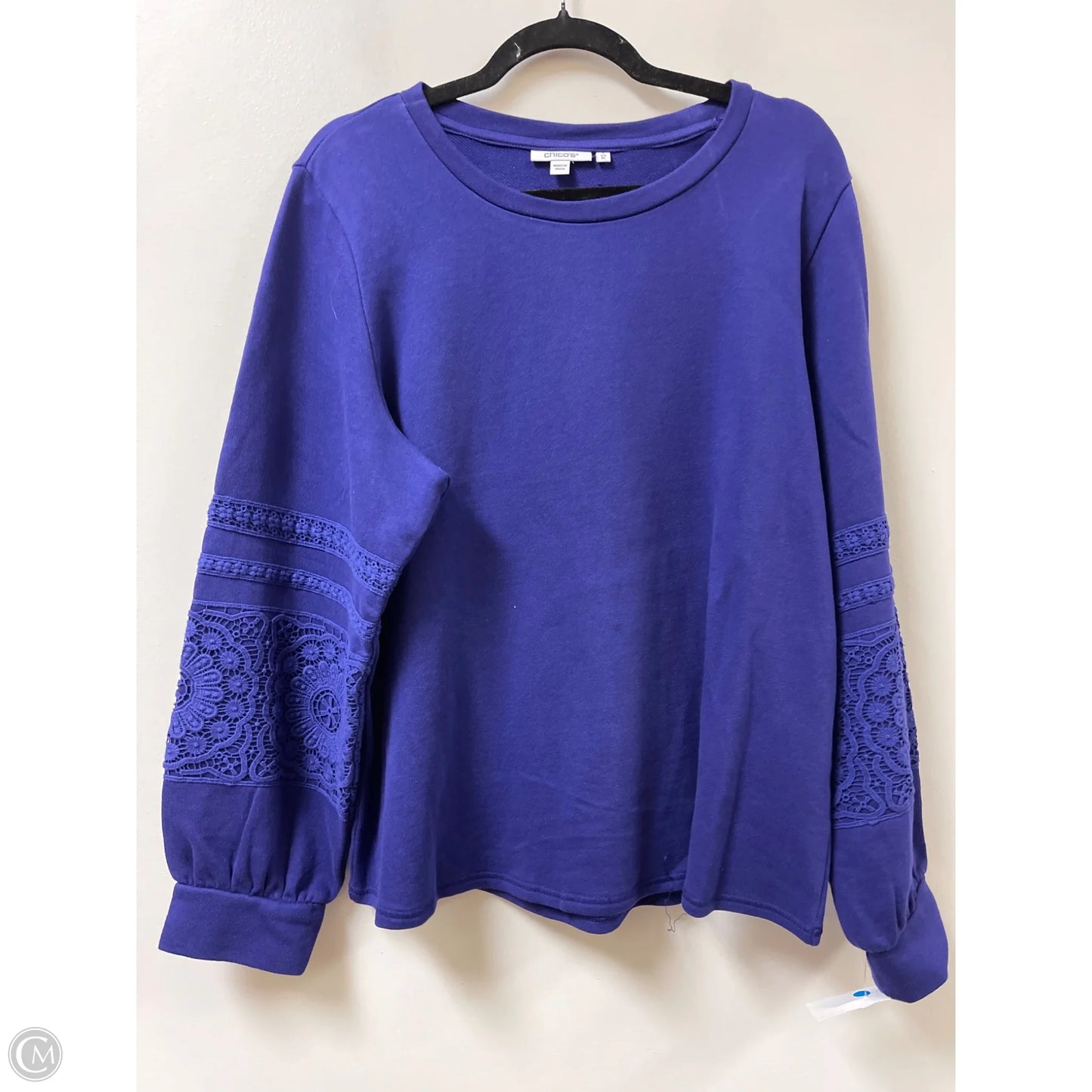 Sweater By Chicos In Purple, Size: Xl