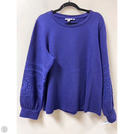 Sweater By Chicos In Purple, Size: Xl