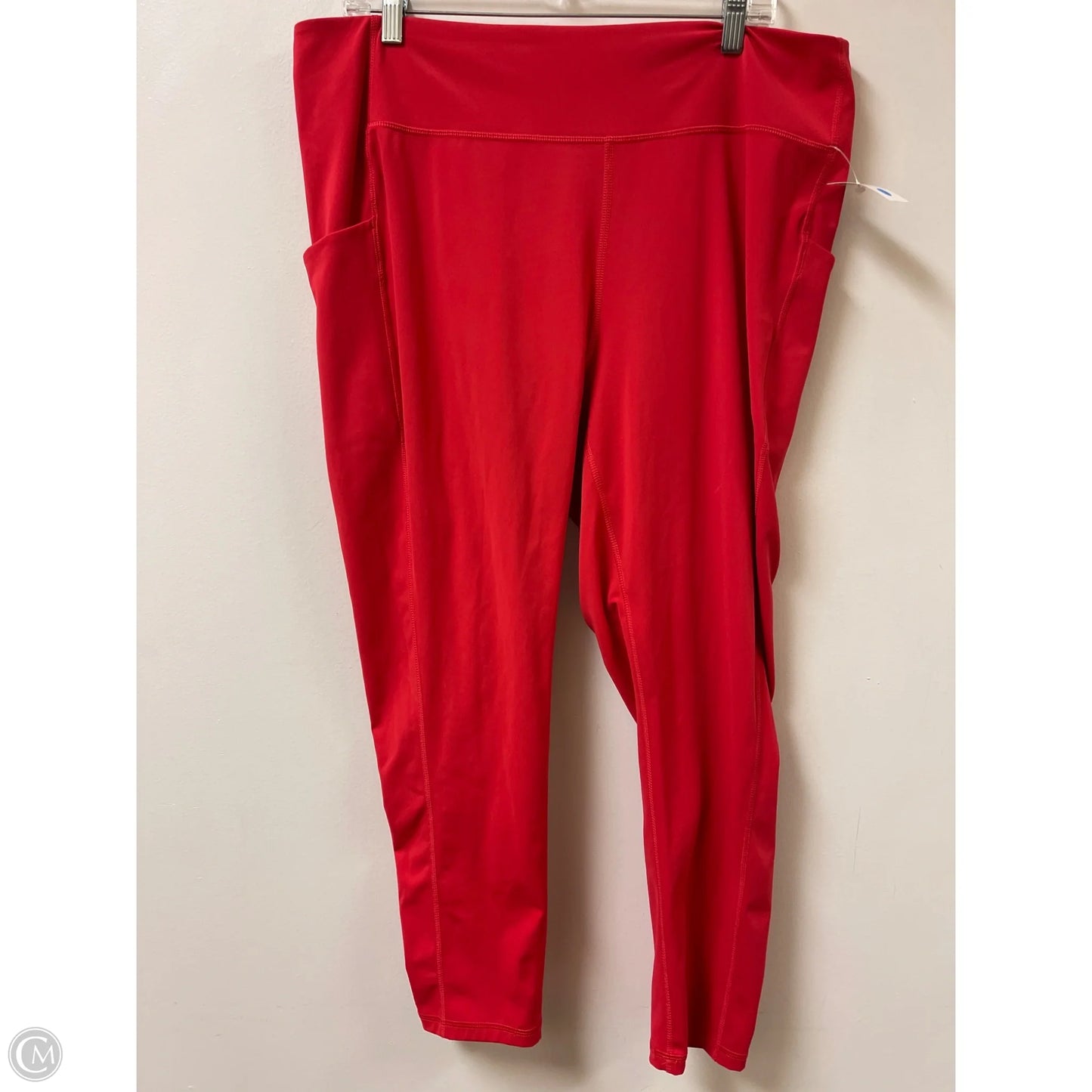 Athletic Leggings By Tek Gear In Red, Size: 2x