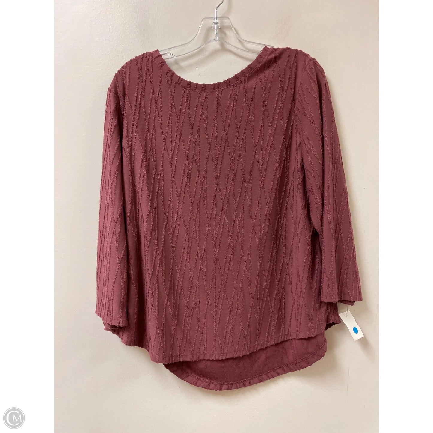 Top Long Sleeve By Simply Vera In Mauve, Size: Xl