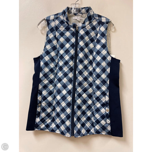 Vest Puffer & Quilted By Kim Rogers In Blue, Size: M