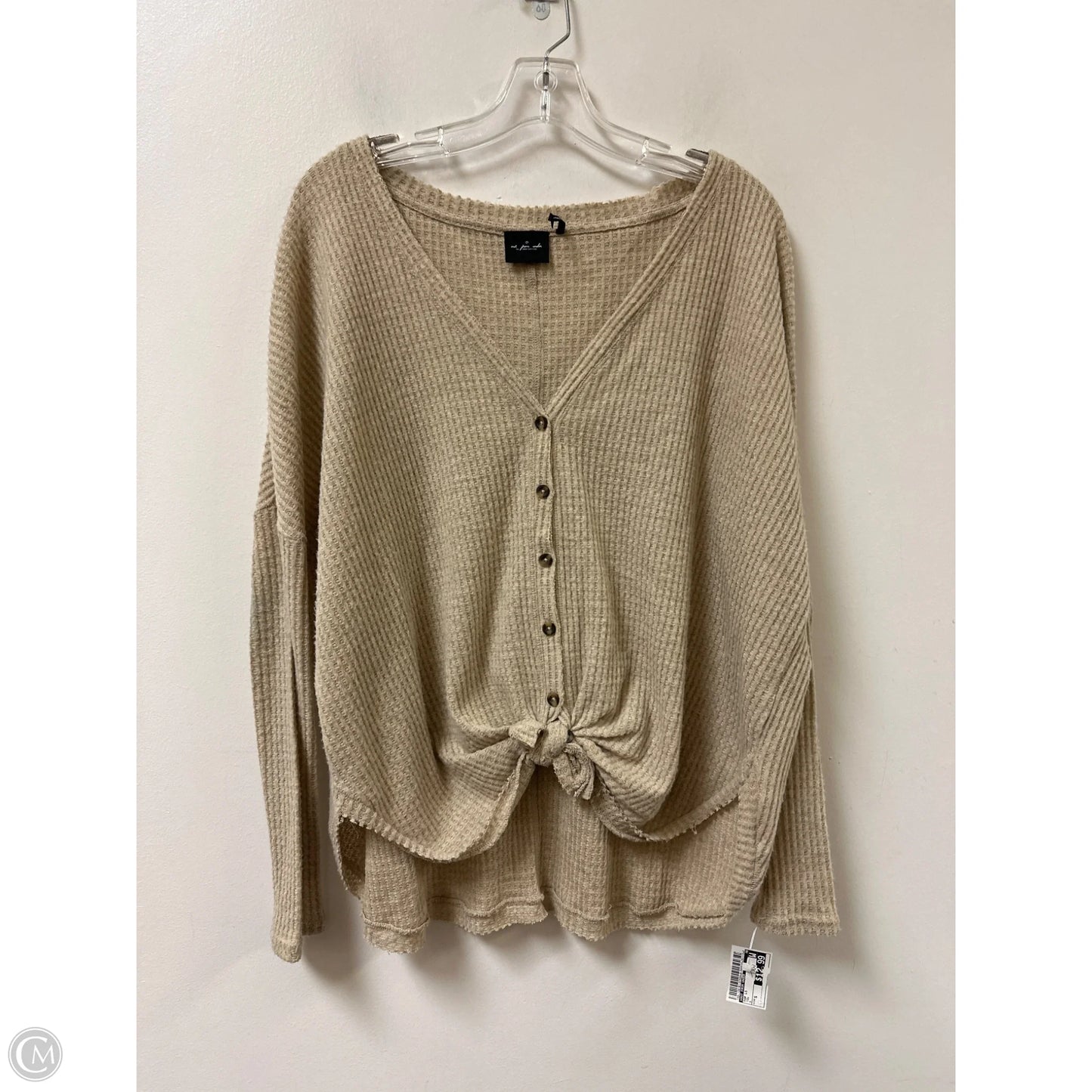 Top Long Sleeve By Out From Under In Tan, Size: S